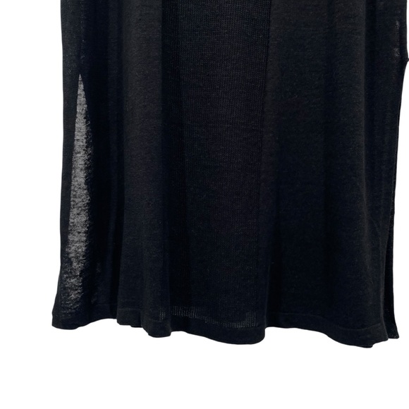 J. Jill Linen Black Tunic Midi Sweater Dress - Picture 4 of 7